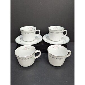 Signature Collection Select Fine China Petite Bouquet 114 4 Teacup and 2 Saucer